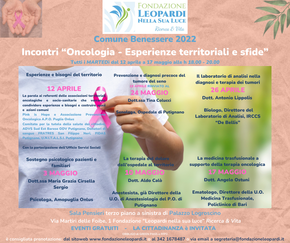 Incontri “Oncologia - Esperienze territoriali e sfide”